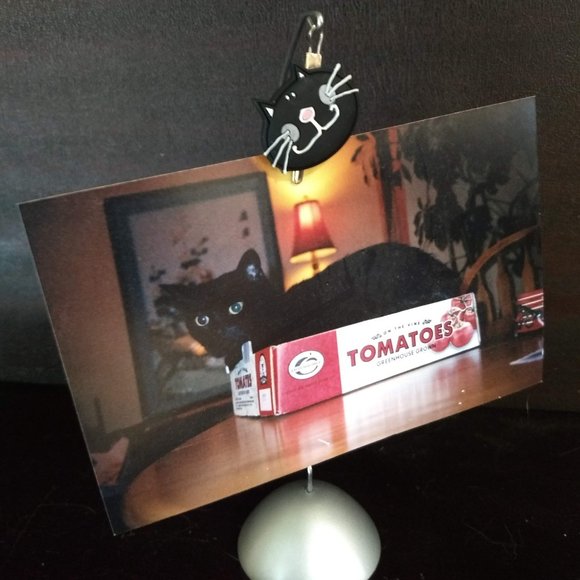 3/$25 vintage Y2K black cat stand up photo clip holder 🎈HOST PICK🎈 - Picture 2 of 5